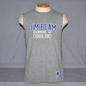 Vintage Champion Tank Top Size Medium Jim Beam Whiskey Graphic Tee
